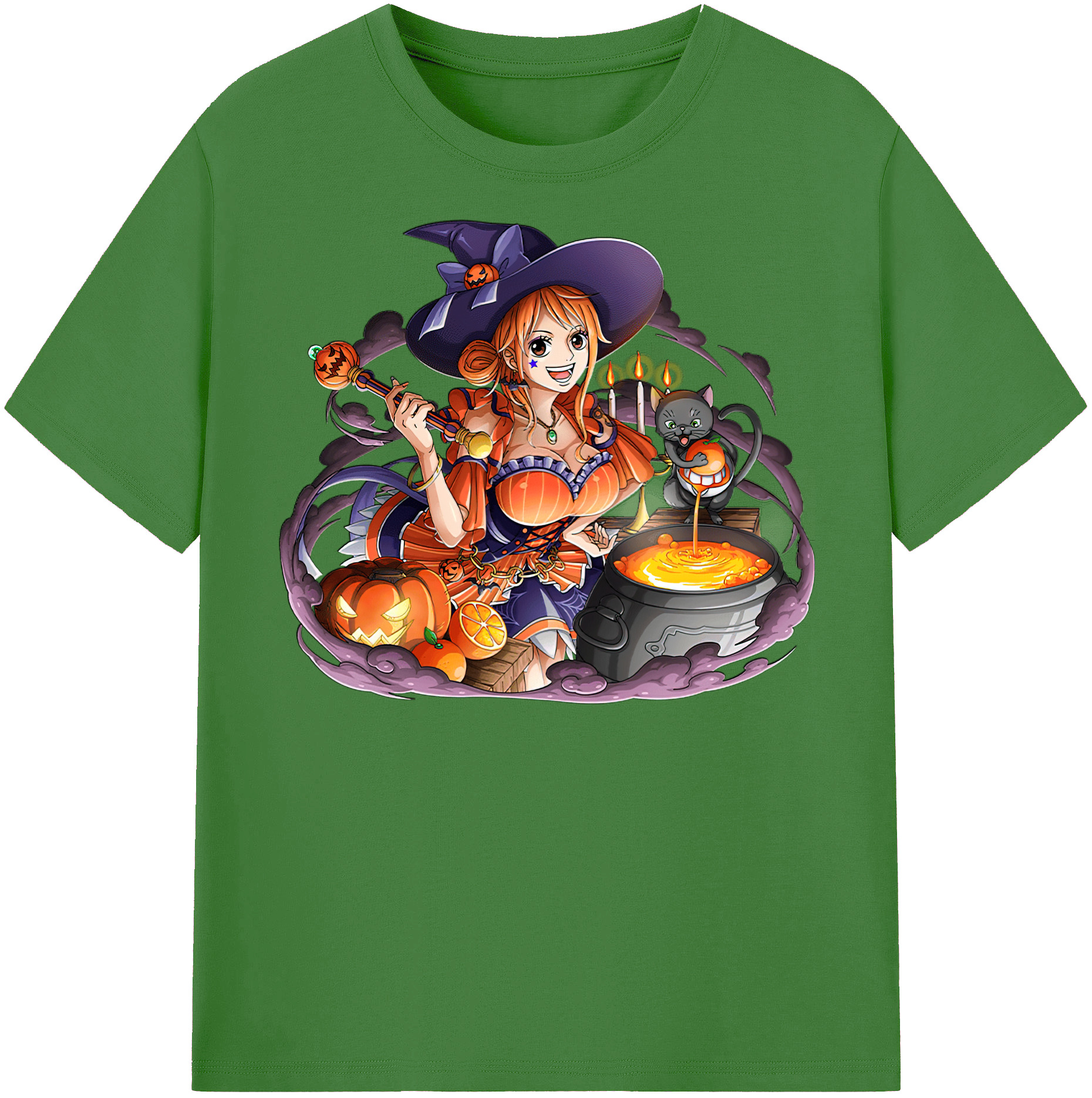 （画像用） ワンピース ナミ ONE PIECE Nami レディースカジュアルプリントTシャツ（綿100％）